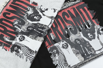 Portrait Letter Print Short Sleeve T-Shirt WN26748