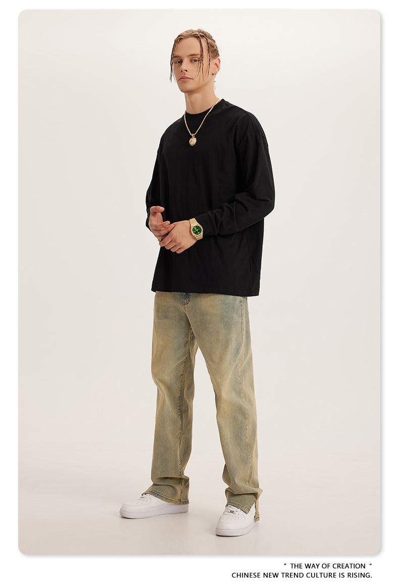 Oversize Washed Long Sleeve T-Shirt WN6052