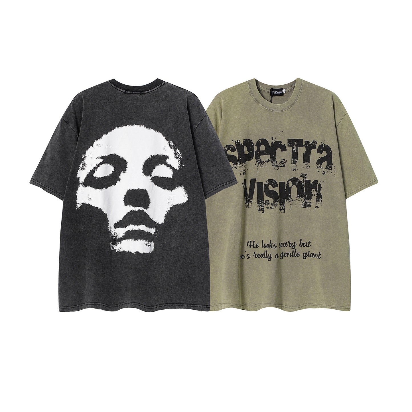 Washed Mask Art Print Short Sleeve T-Shirt WN25441
