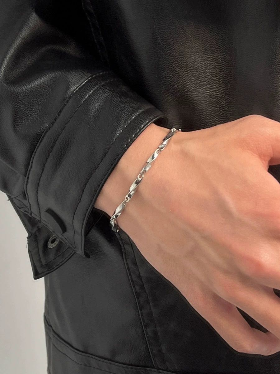 Mobius Design Titanium Steel Necklace & Bracelet WN19258