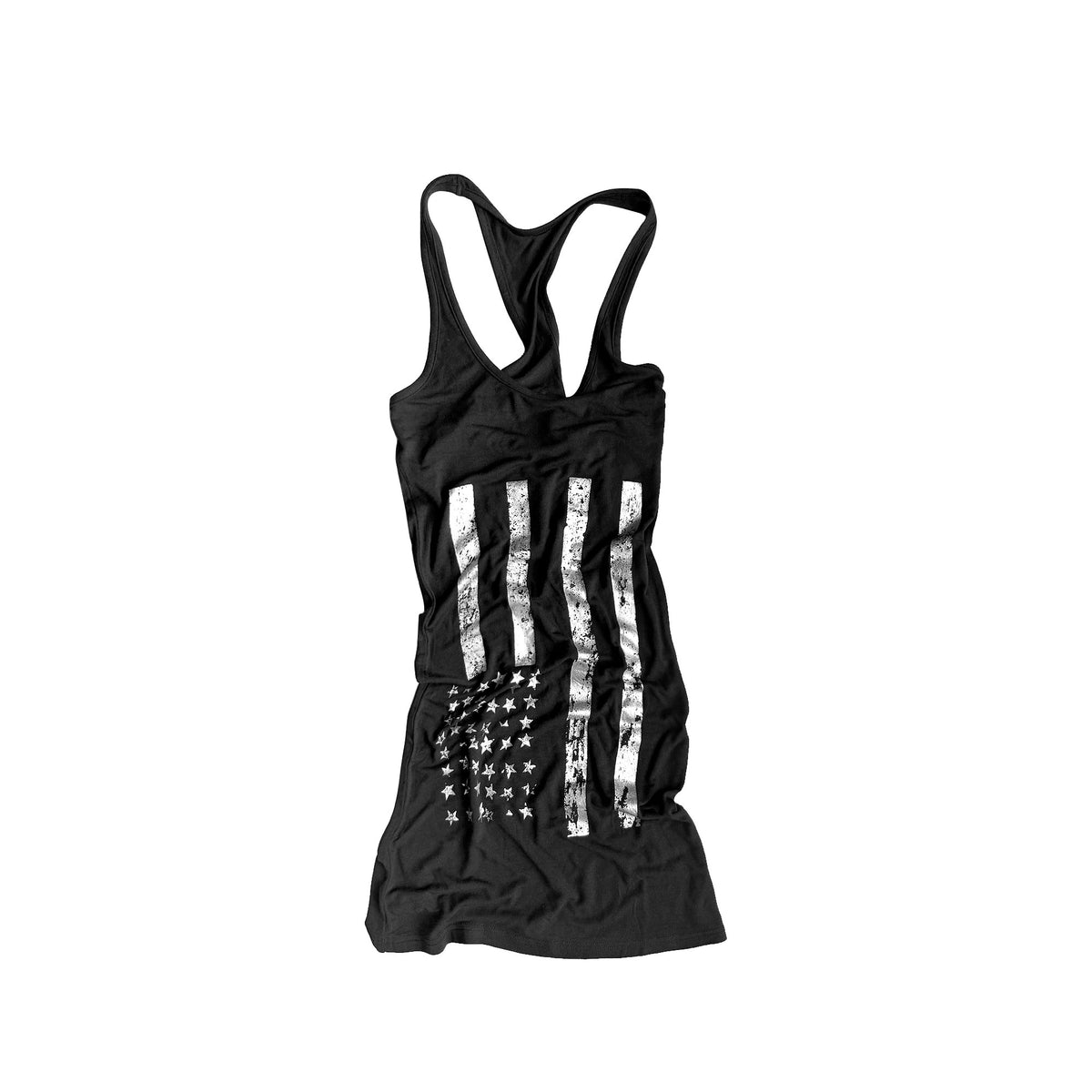 Flag Foil Print Racerback Tank Top WN27065