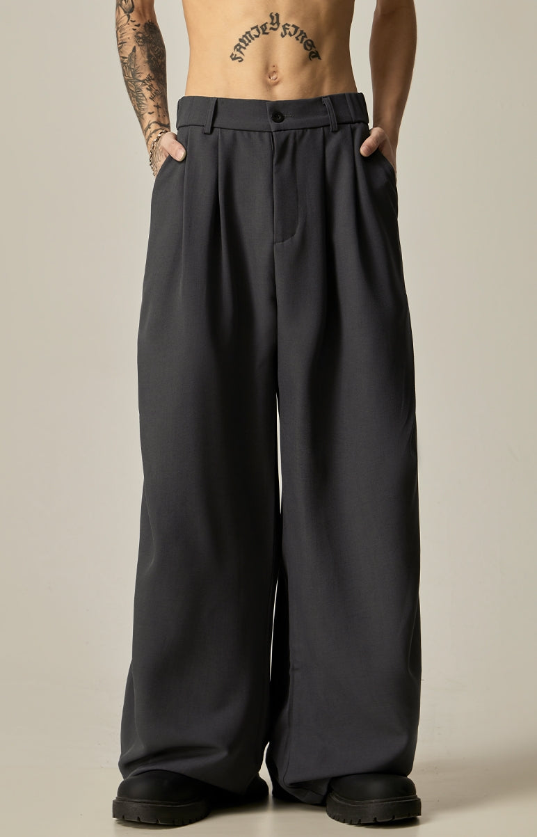 Wide Leg Straight Long Trousers WN8968