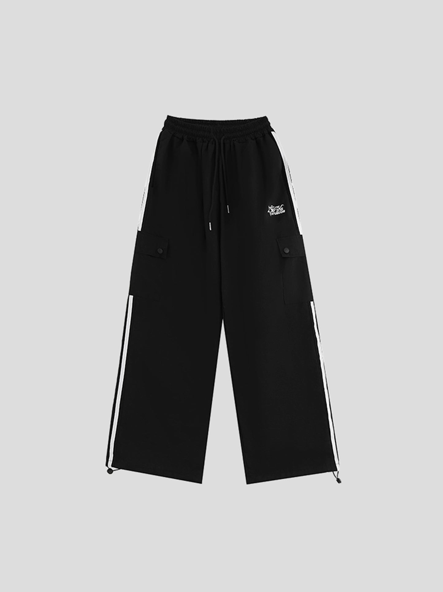 Side Stripe Wide Leg Cargo Sporty Pants WN7147