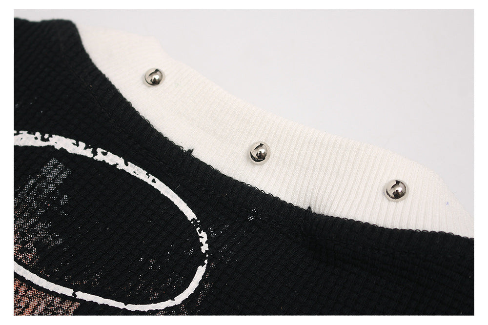 Waffle Studs Cross Graphic Short Sleeve T-Shirt WN26446