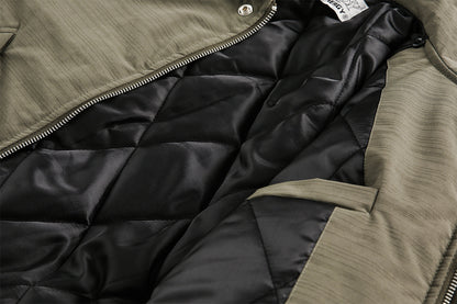 Detachable Fur Collar Flight Jacket WN12705