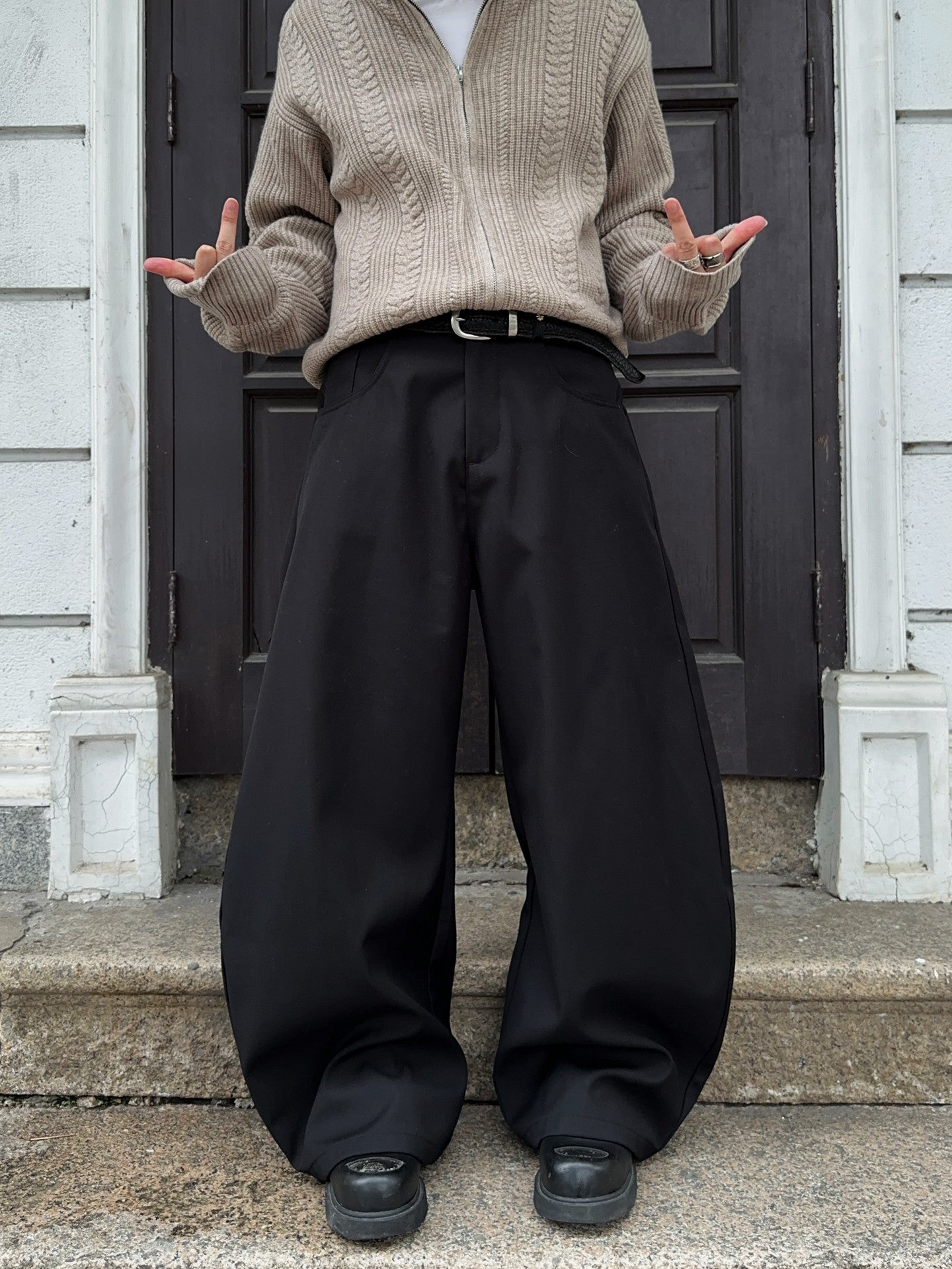 Drape Wide Leg Trousers WN24383