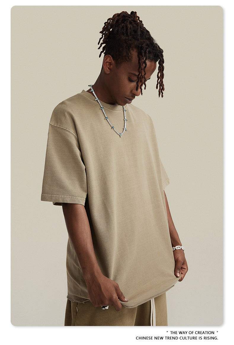 Water Washed Heavyweight Oversize Short Sleeve T-Shirt WN6077