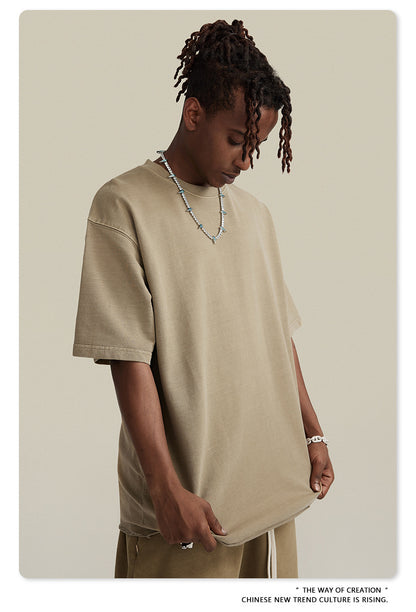Water Washed Heavyweight Oversize Short Sleeve T-Shirt WN6077