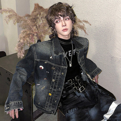 Raw Hem Denim Short Jacket WN25078