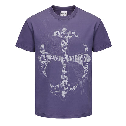 Cross Portrait Design Short Sleeve T-Shirt WN15865