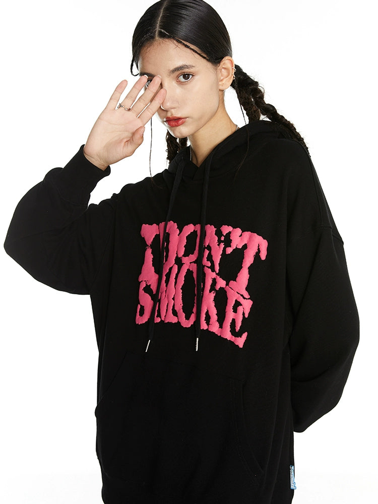 Puffy Cloud Print Fleece Pullover Hoodie WN10065