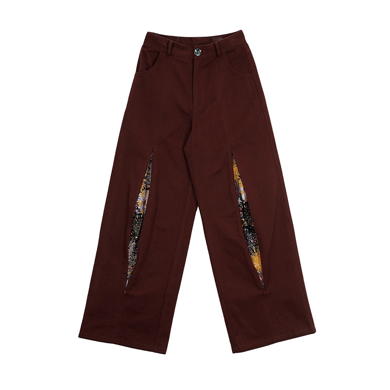 Fireworks Print Straight Leg Trousers WN18856
