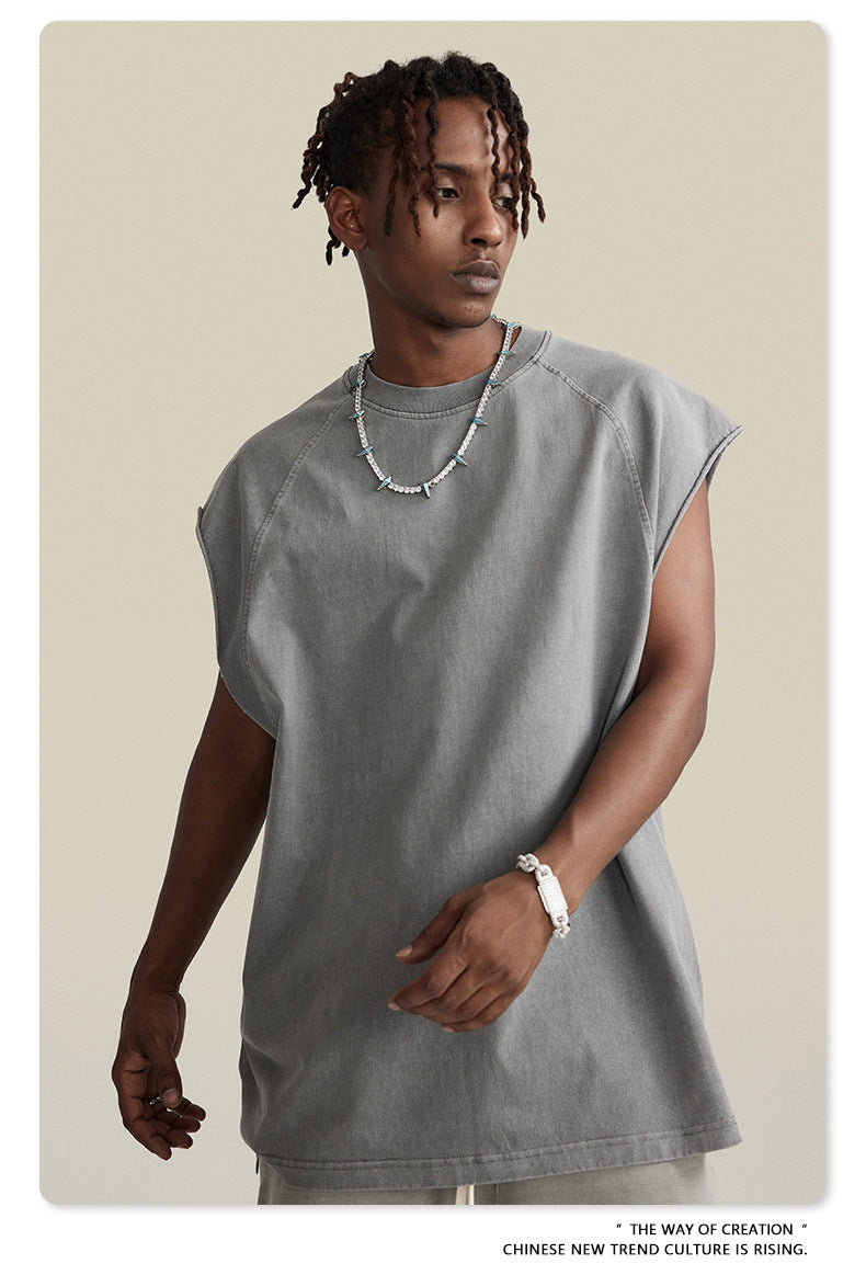 Washed Oversize Tank Top T-shirt WN6447