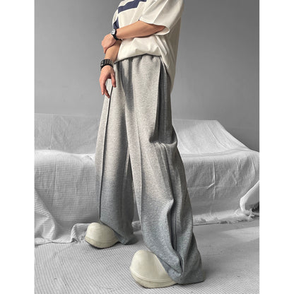 Wrinkled Design Draped Wide-Leg Sweatpants WN9562