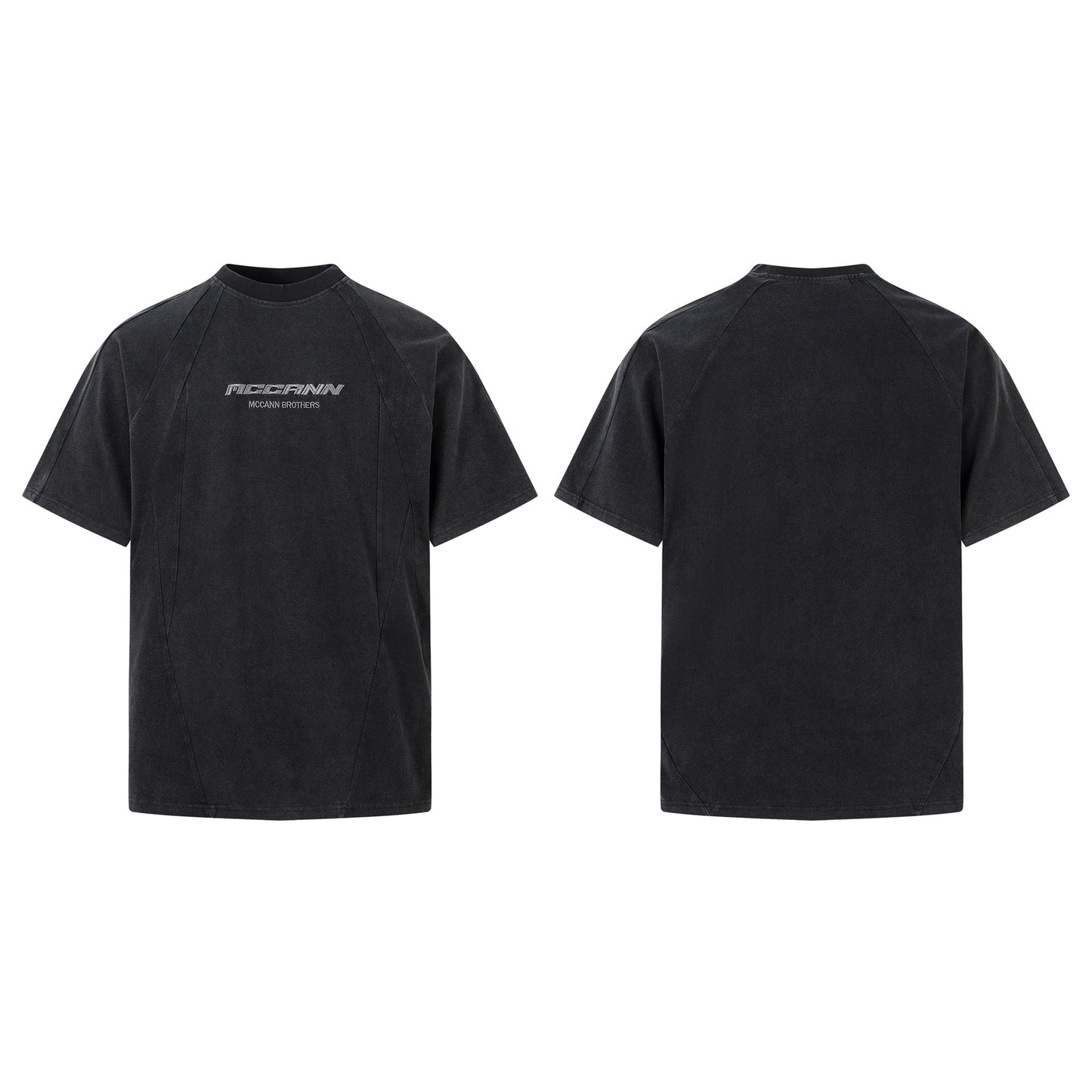 Washed Letter Print Short Sleeve T-Shirt WN25971