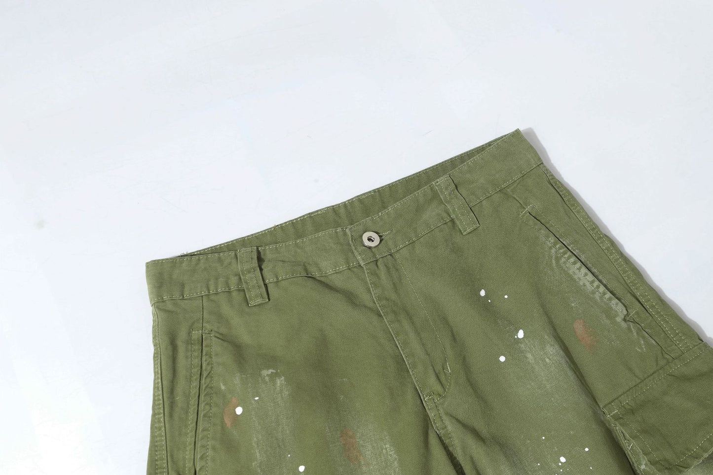 Damage Paint Splatter Multi Pocket Cargo Pants WN26031