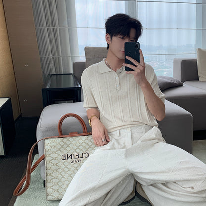 Lyocel Knit Short Sleeve Polo Shirt WN20433