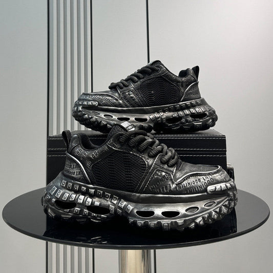 Mesh Embroidery Air Sole Chunky Sole Sneakers WN24724