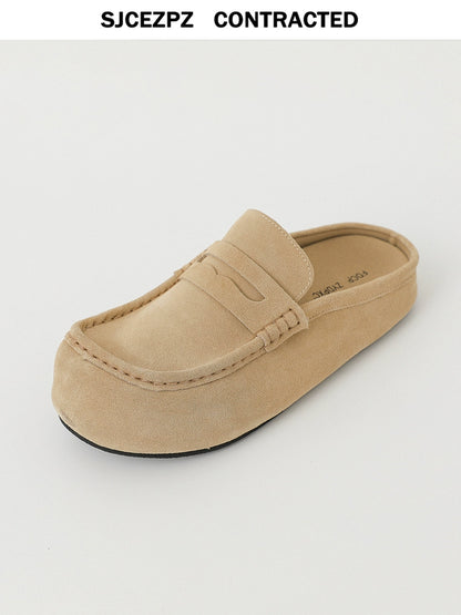 Suede Closed-Toe Mule Loafers WN21260