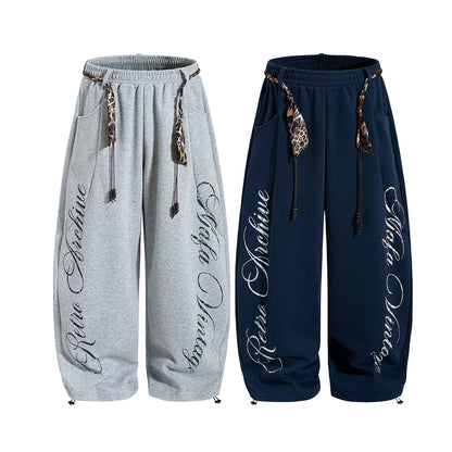 Sporty Curved Wide Leg Pants WN25690