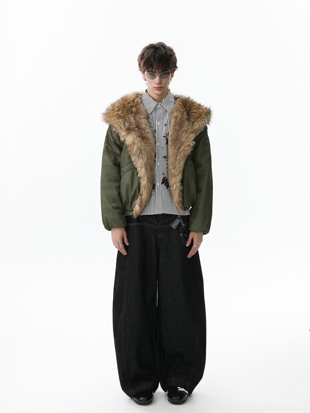Fake Fur Trim Hooded Oversize Puffer Jacket WN27923