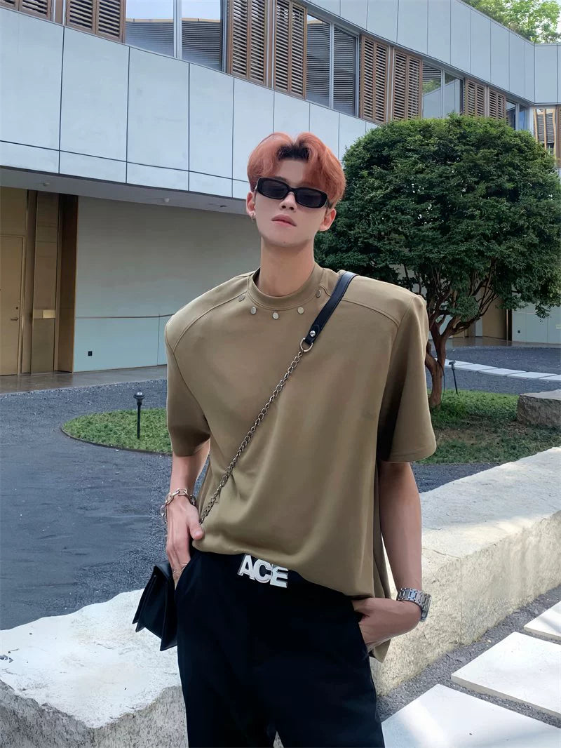 Heavyweight Metal Design Short Sleeve T-Shirt WN20038