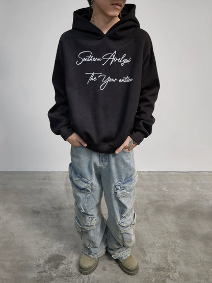 Letter Print Oversize Hoodie WN21189