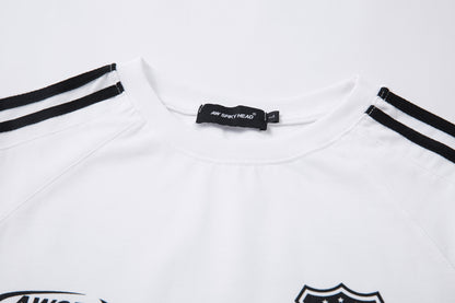 High-Neck Heavyweight Stripe Long Sleeve T-Shirt WN25629