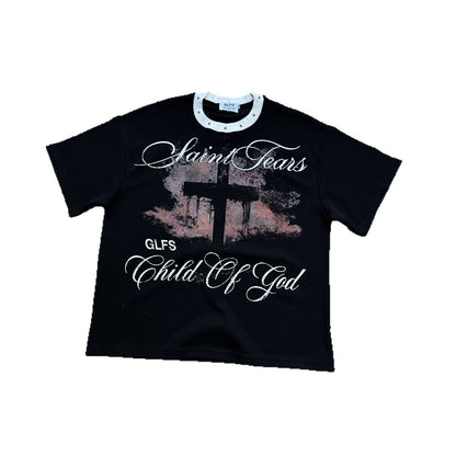 Waffle Studs Cross Graphic Short Sleeve T-Shirt WN26446