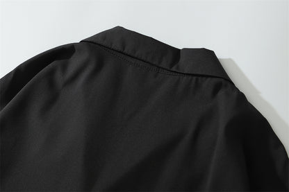 Oversize Plain Open Collar Shirt WN16202