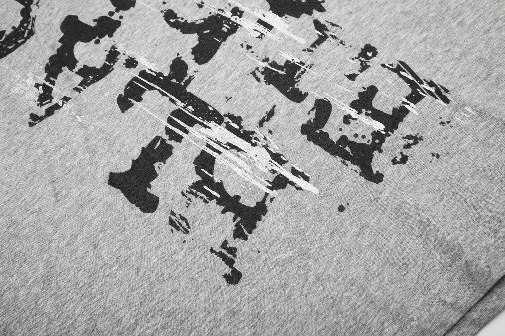 Graphic Print Notched Neck Long Sleeve T-Shirt WN28076