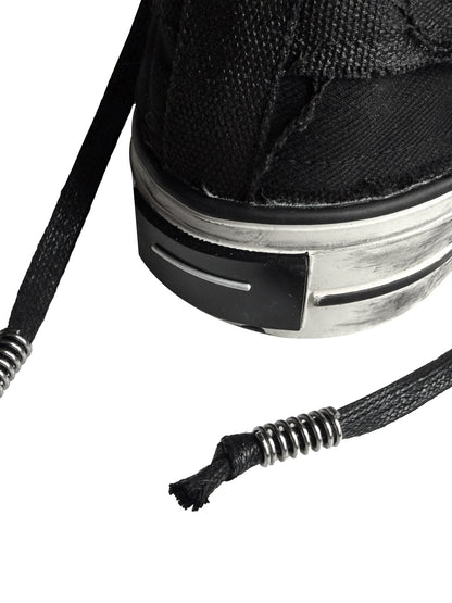 Double Tongue Spring Canvas Waxed Vulcanized Sole Sneakers WN27064