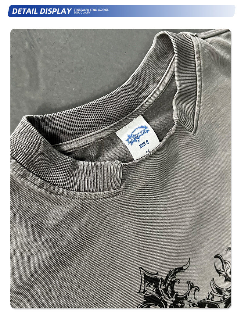 Graphic Print Oversize Short Sleeve T-Shirt WN16267