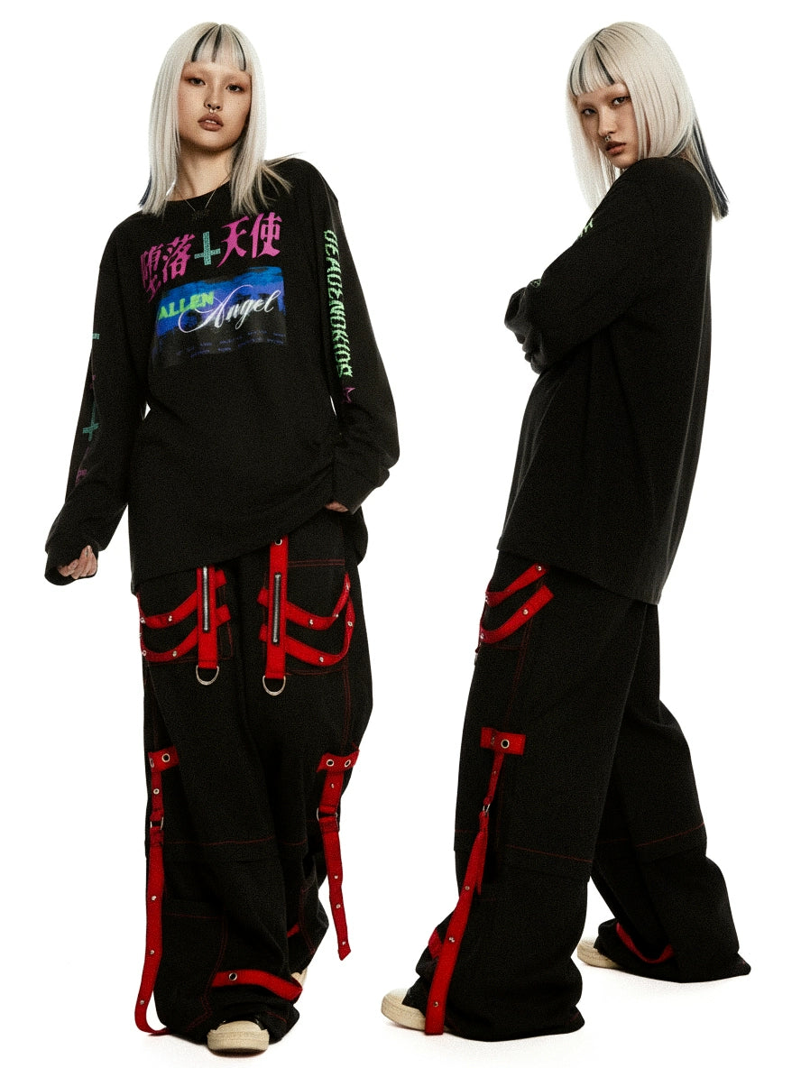 Graphic Letter Print Long Sleeve T-Shirt WN22278