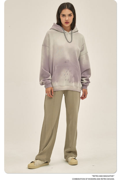 Oversize Washed Damage Hoodie WN6620
