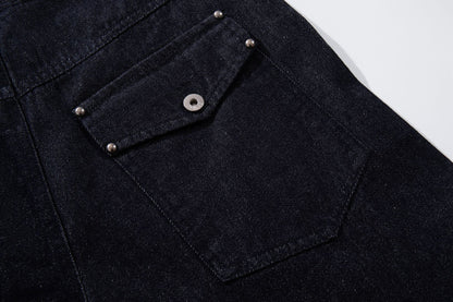 Raw Denim Deconstruction Wide Leg Denim Jeans WN26105