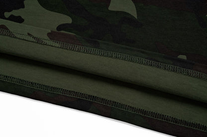 Camouflage Letter Graphic Short Sleeve T-Shirt WN28053