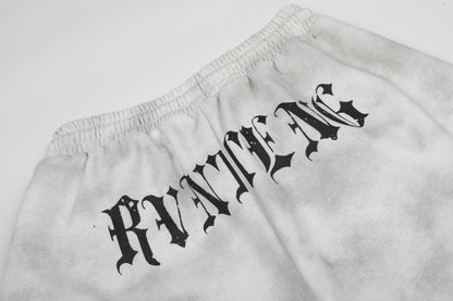 Cloud Washed Cross Embroidery Wide Leg Sweaetpants WN25527