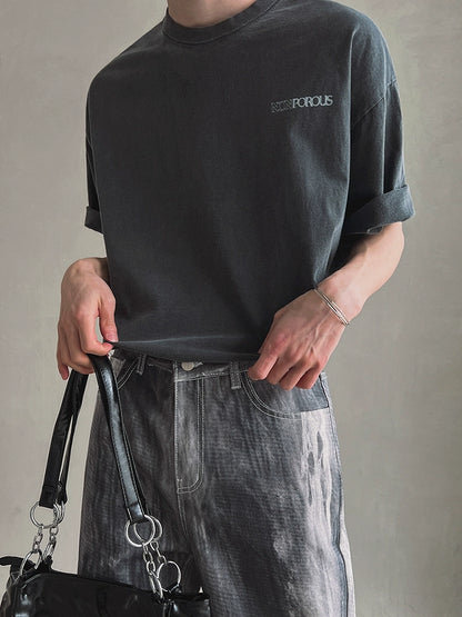 Letter Print Oversize Short Sleeve T-Shirt WN20309