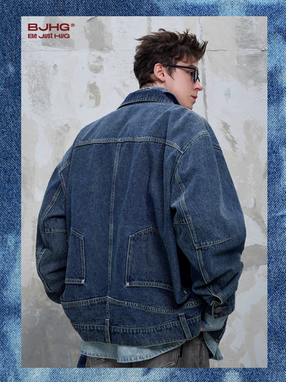 Damage Denim Zipper Jacket WN13170