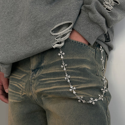Cross Metal Pants Chain WN21074
