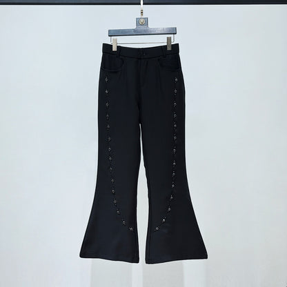 Beaded Tailored Jacket & Flare Trousers Setup WN23850