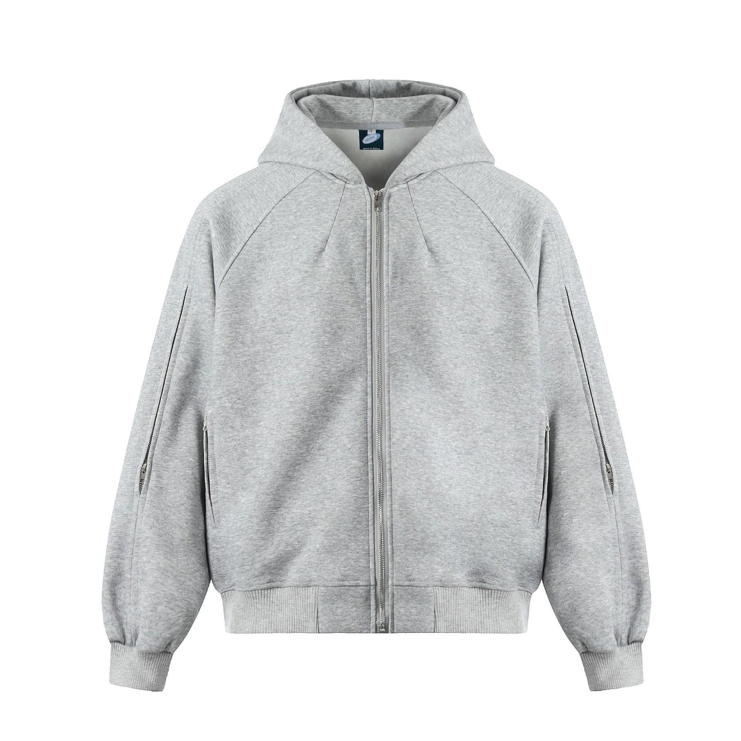 Oversize Simple Zipper Hoodie WN13103