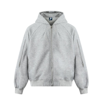 Oversize Simple Zipper Hoodie WN13103