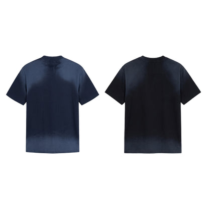 Rivet Wash Damage Cotton Short Sleeve T-Shirt WN25595