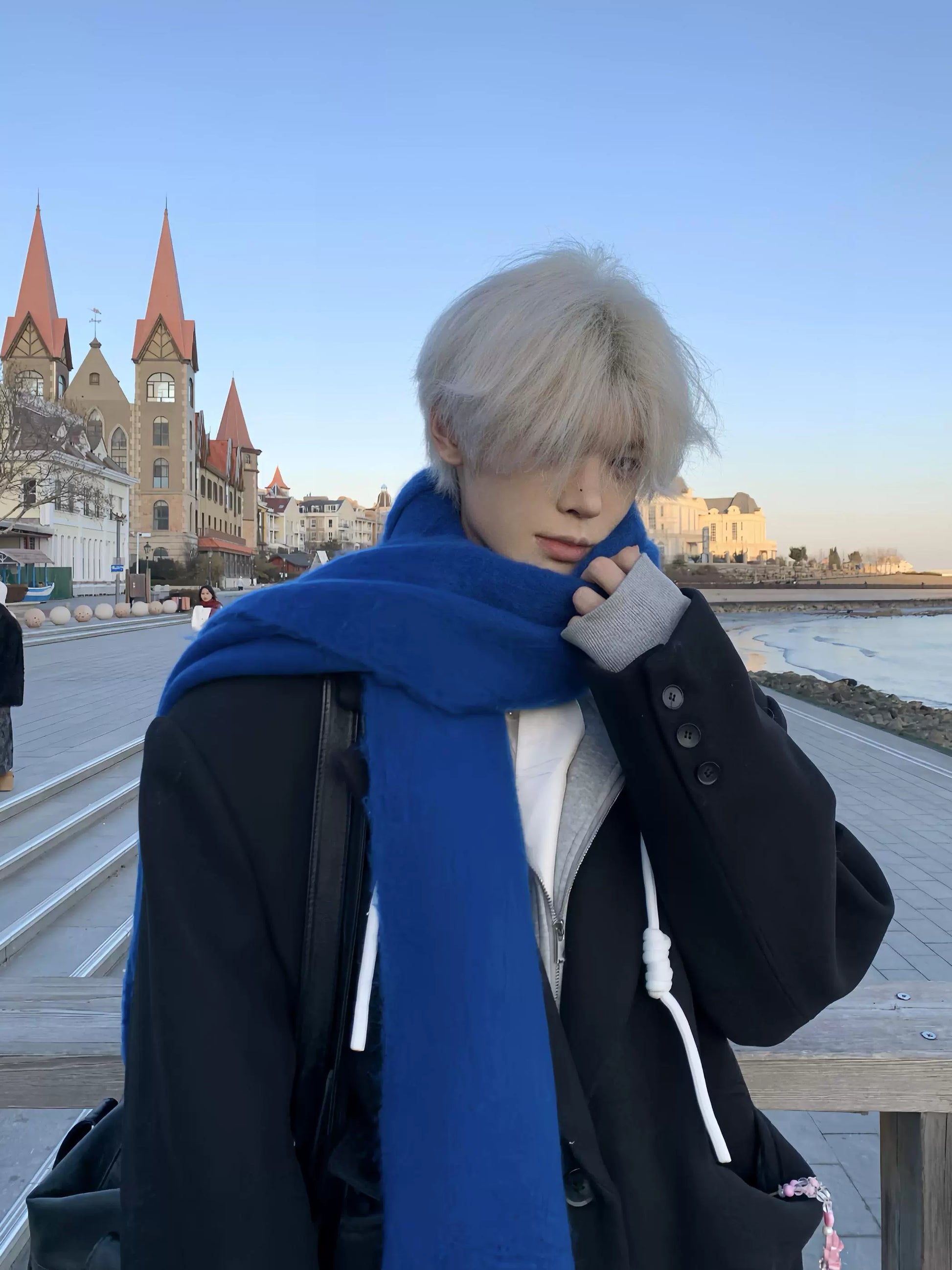 Blue Color Scarf WN19810