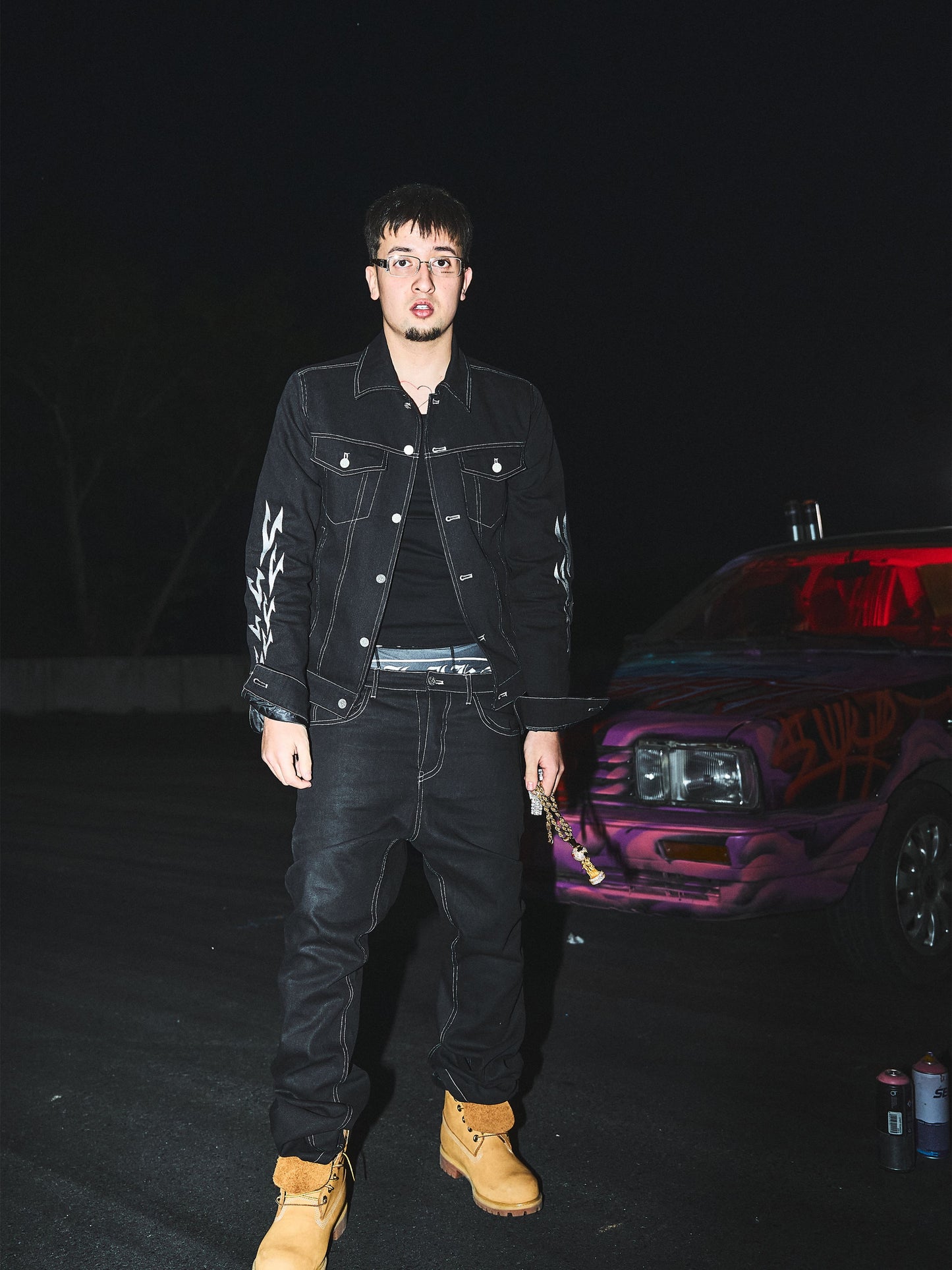 Deconstruction Embroidery Denim Jacket WN20999