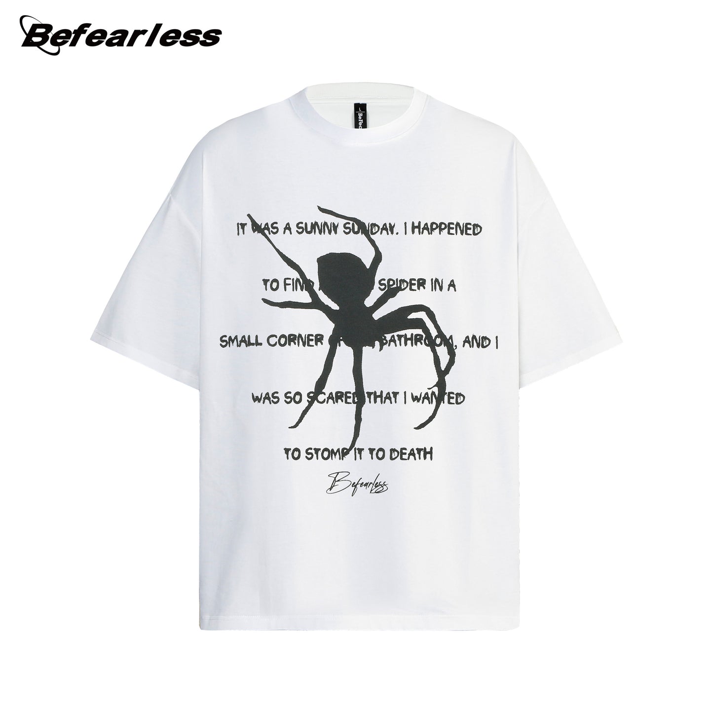 Spider Letter Print Short Sleeve T-Shirt WN26205