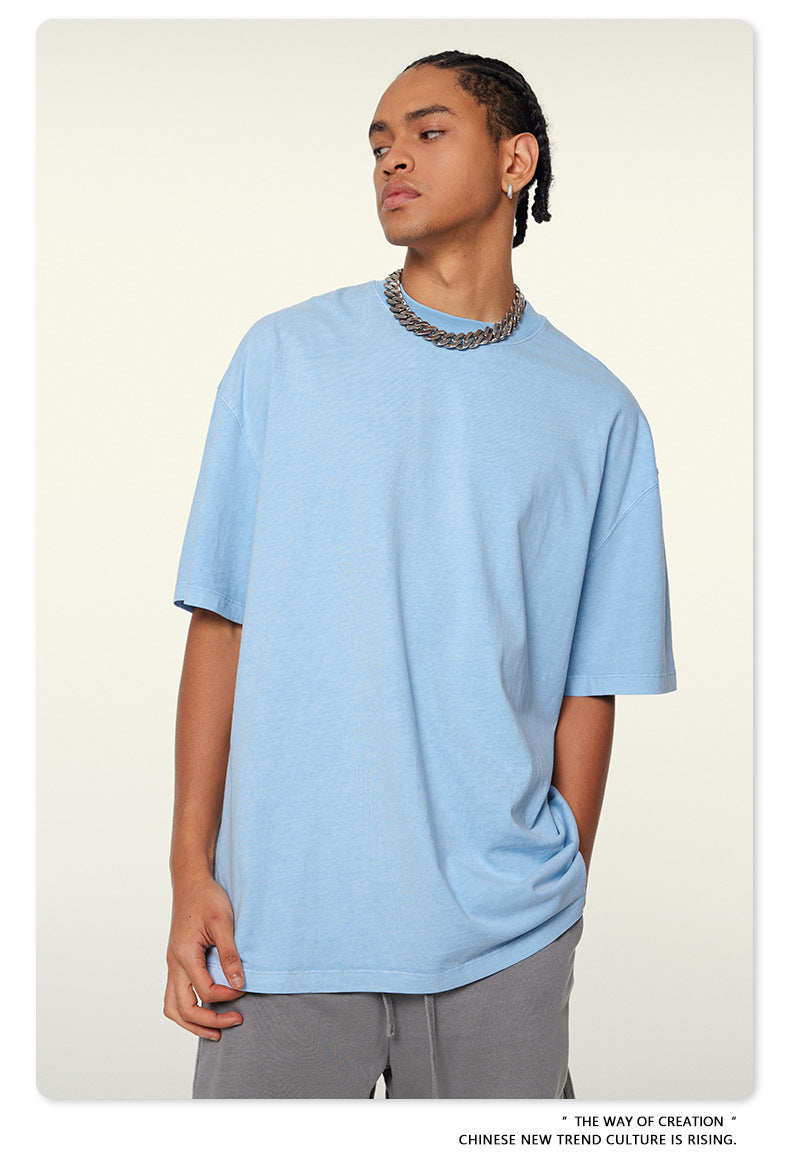 Washed Oversize Short-sleeve T-shirt WN6457