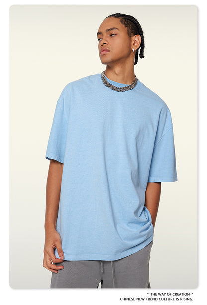 Washed Oversize Short-sleeve T-shirt WN6457
